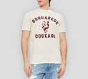 Dsquared2 - FRANELA BLANCO HUESO CON LETRAS VINOTINTO