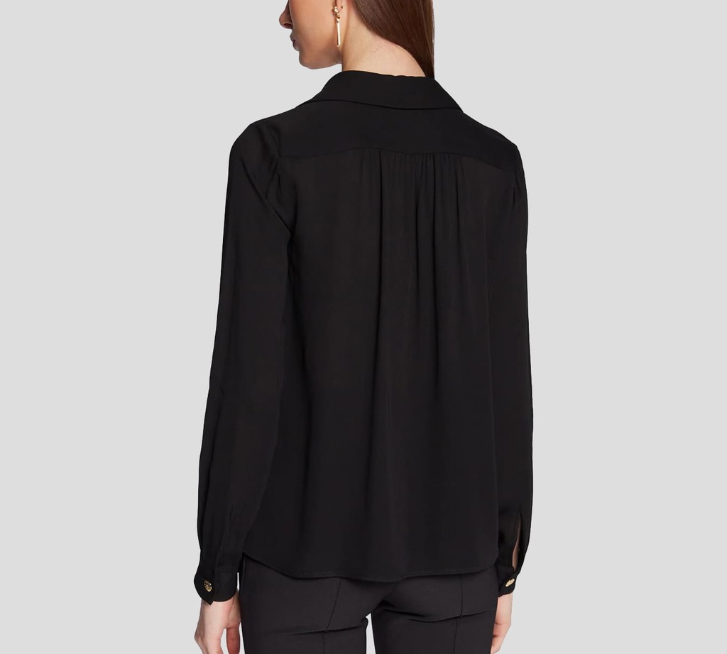 Elisabetta Franchi - BLUSA CON BUFANDA Y CADENA