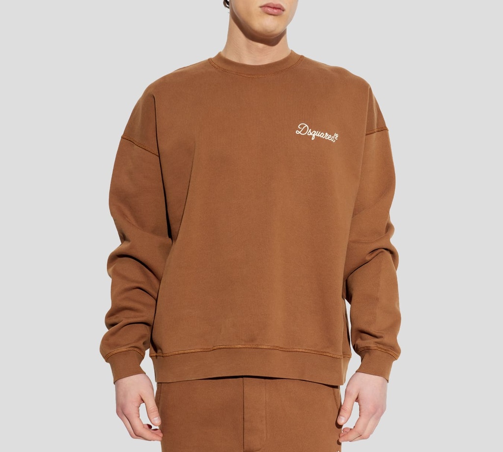 Dsquared2 - SWEATER MARRON CON DSQUARED2 EN BEIGE