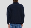 Dsquared2 - SWEATER AZUL MARINO CON CIERRES PLATEADOS
