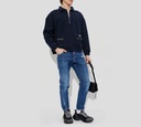 Dsquared2 - SWEATER AZUL MARINO CON CIERRES PLATEADOS