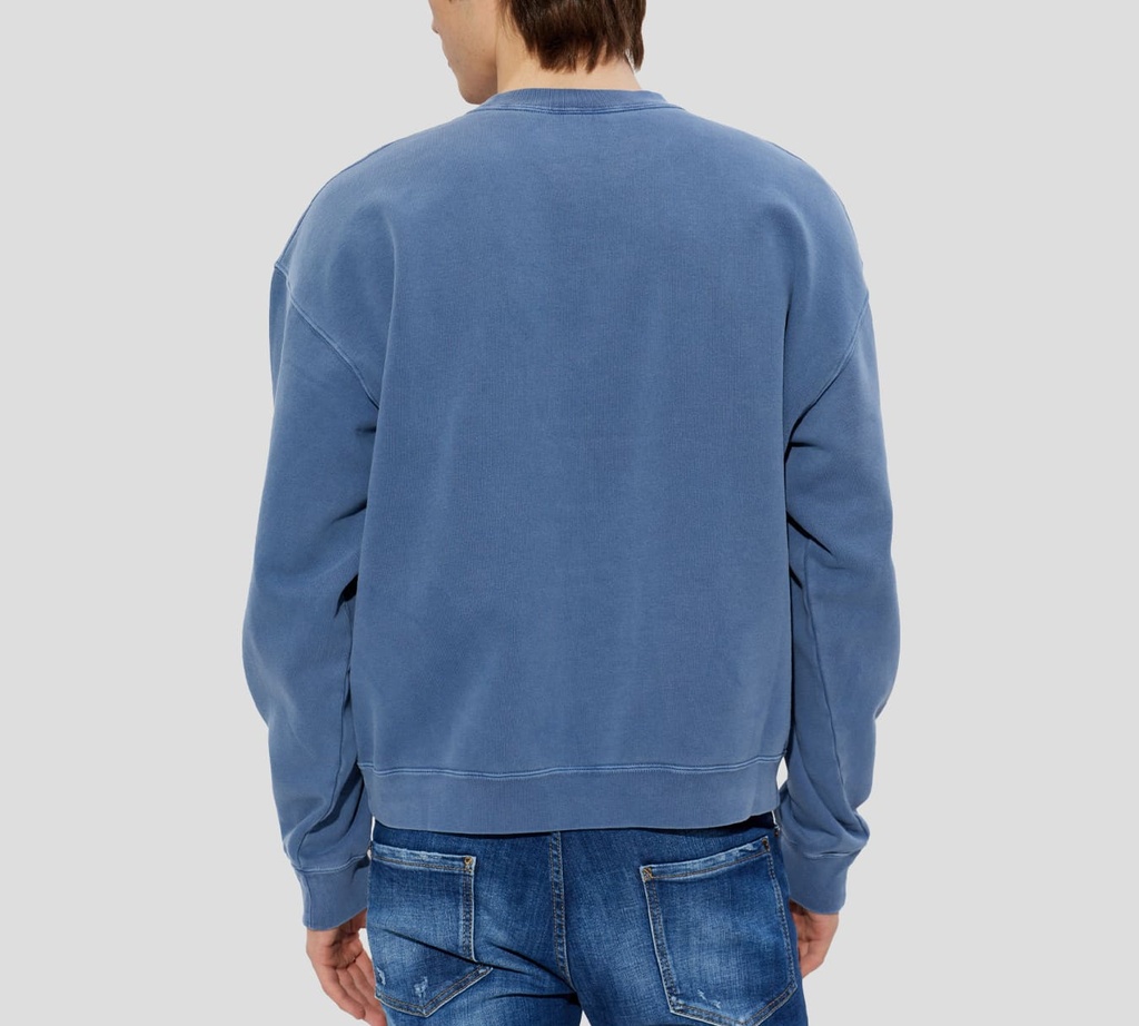 Dsquared2 - HODDIE AZUL CON LETRAS VINOTINTO