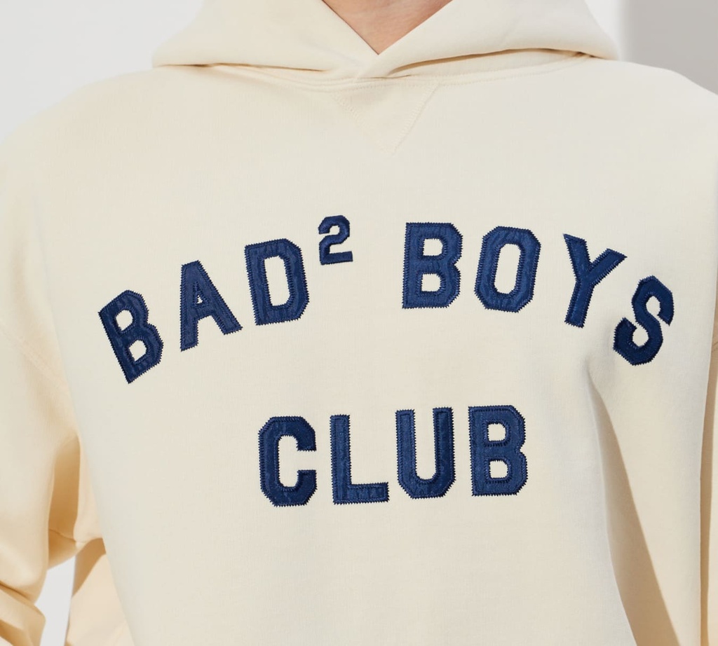 Dsquared2 - HODDIE BEIGE CON CAPUCHA Y LETRAS AZULES