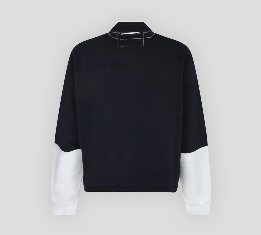 Dsquared2 - POLO RUGBY MANGA LARGA AZUL Y BLANCO