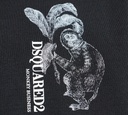 Dsquared2 - HODDIE NEGRO CON ESTAMPADO DE MONO