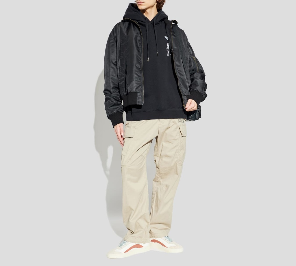 Dsquared2 - HODDIE NEGRO CON ESTAMPADO DE MONO