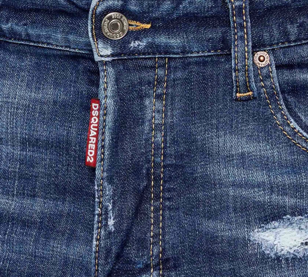 Dsquared2 - JEANS AZUL CLASICO CON ROTOS EN LAS PIERNAS