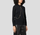 Elisabetta Franchi - BLUSA CON CADENA NEGRA