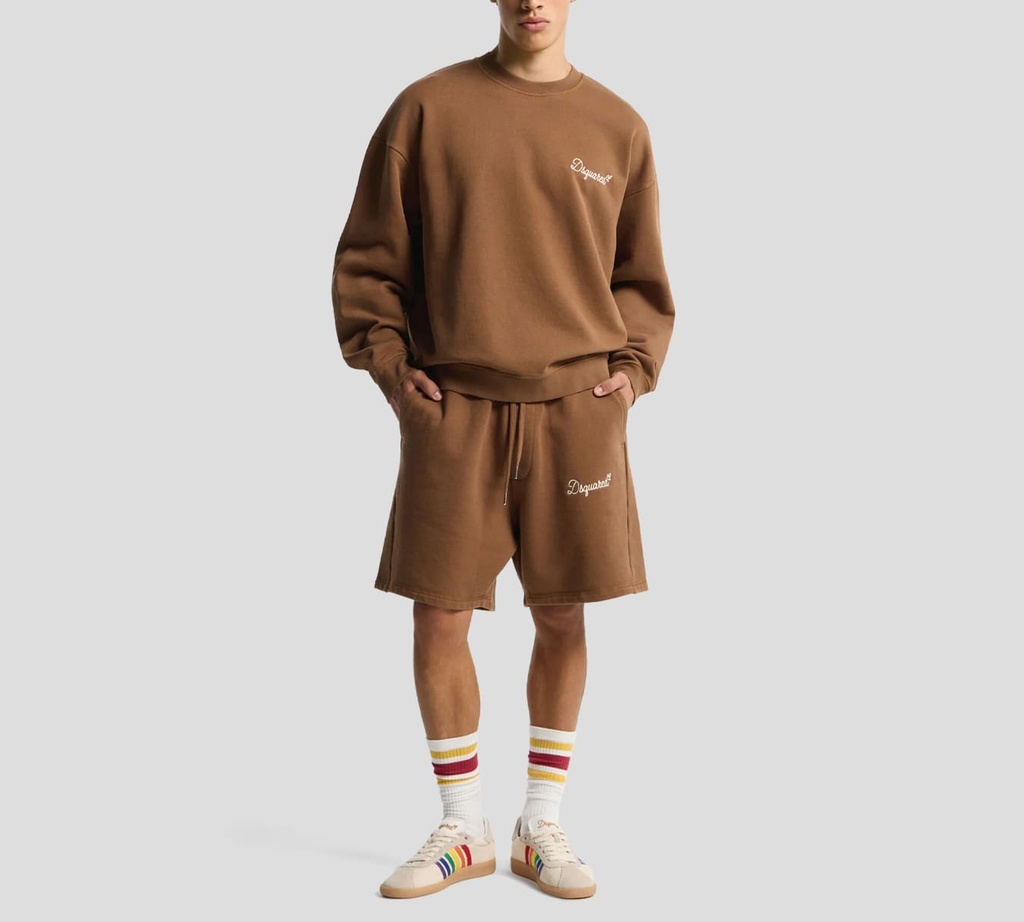 Dsquared2 - SHORT MARRON CON DSQUARED EN BEIGE