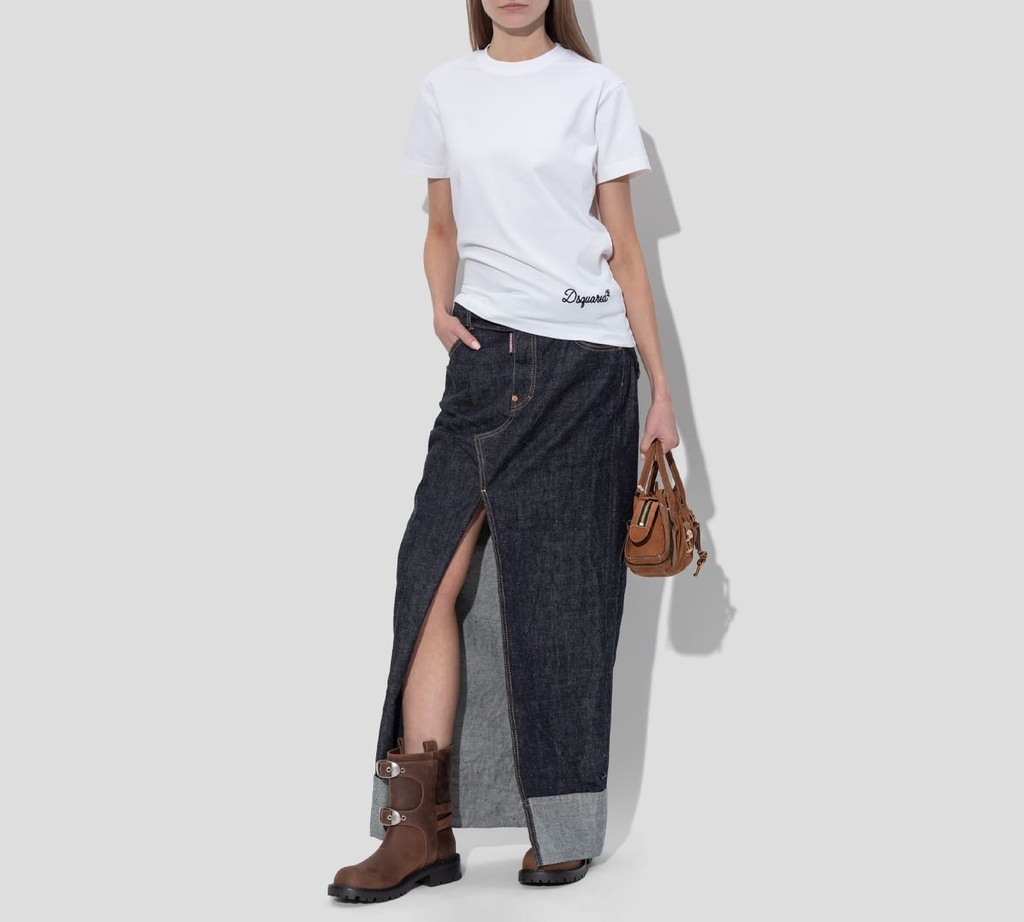 Dsquared2 - FRANELA BLANCA CON DSQUARED2 EN PARTE INFERIOR
