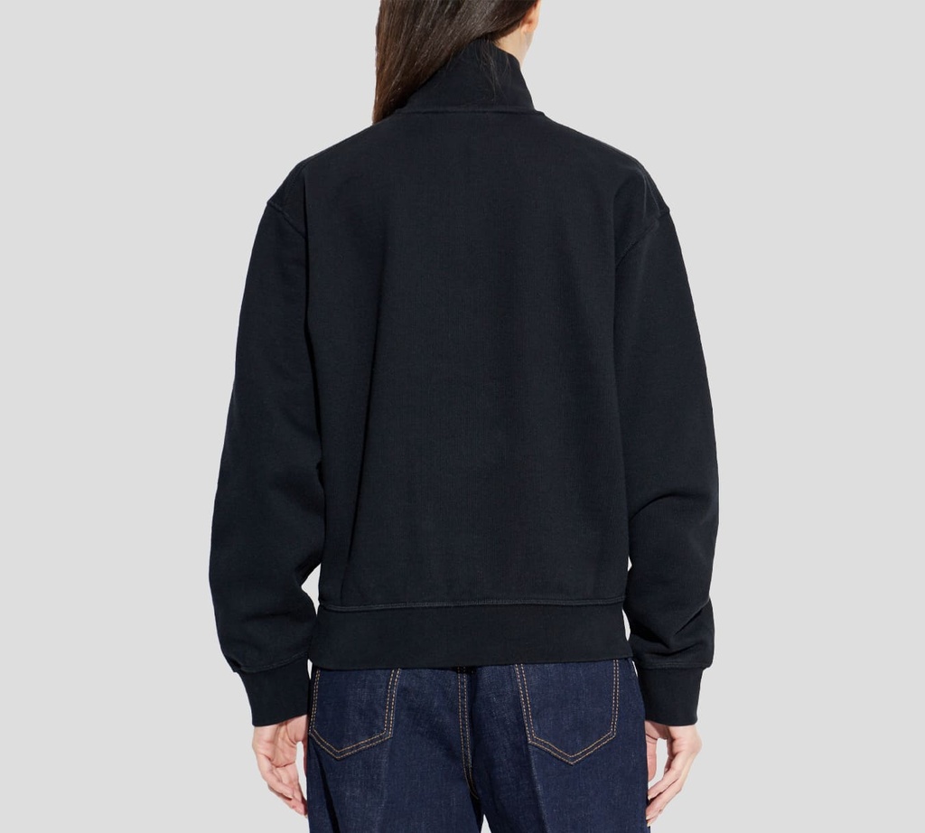 Dsquared2 - SWEATER NEGRO DE CUELLO ALTO Y CIERRE FRONTAL