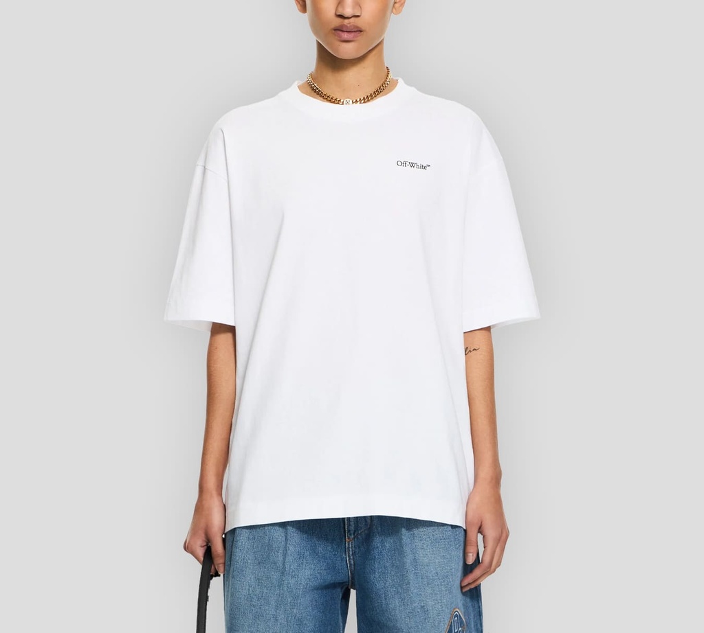 Off White - FRANELA BLANCA CON ESTAMPADO DE FLECHAS EN LA ESPALDA