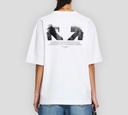 Off White - FRANELA BLANCA CON ESTAMPADO DE FLECHAS EN LA ESPALDA