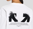 Off White - FRANELA BLANCA CON ESTAMPADO DE FLECHAS EN LA ESPALDA