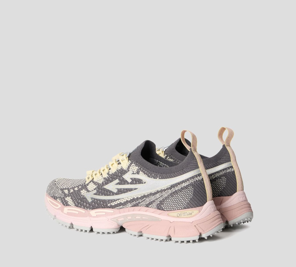 Off White - ZAPATO DEPORTIVO GRIS CON SUELA ROSADA