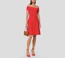 Elisabetta Franchi - VESTIDO ROJO CON BROCHES PLATA