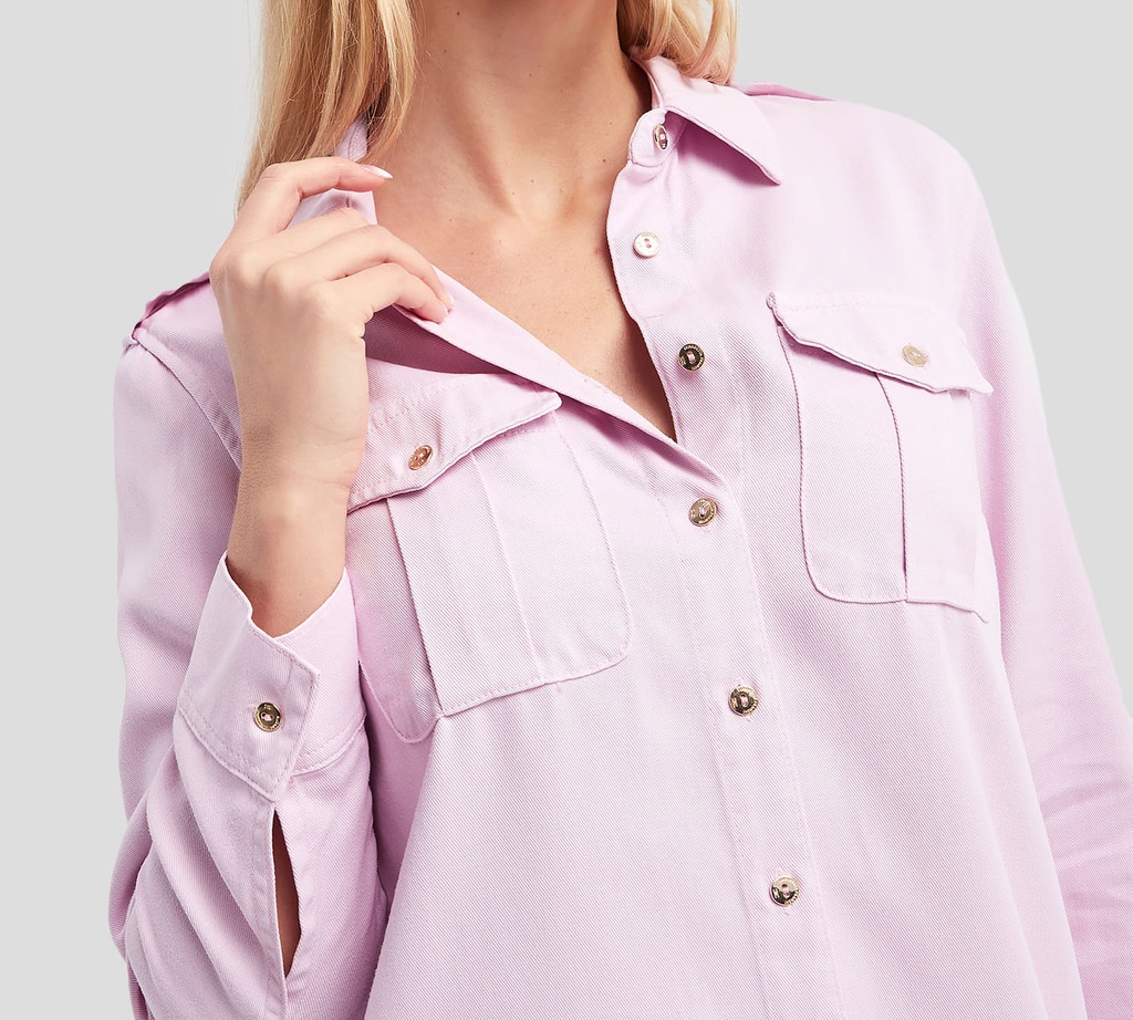 Elisabetta Franchi - VESTIDO TELA DE JEANS CON BOTONES DORADOS
