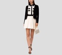 Elisabetta Franchi - VESTIDO CREMA CON DETALLES EN NEGRO