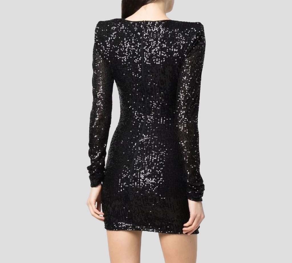 Elisabetta Franchi - VESTIDO CON LENTEJUELAS NEGRO