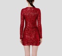 Elisabetta Franchi - VESTIDO CON LENTEJUELAS TERCIOPELO ROJO
