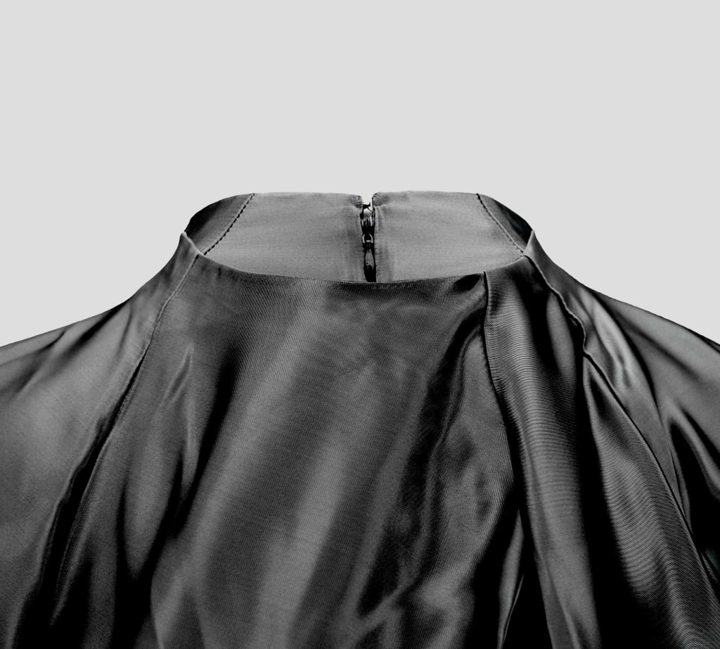 Elisabetta Franchi - VESTIDO NEGRO DE SATIN