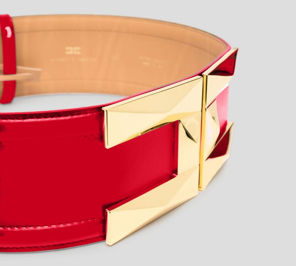 Elisabetta Franchi - CINTURON TERCIOPELO ROJO
