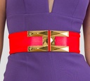 Elisabetta Franchi - CINTURON TERCIOPELO ROJO