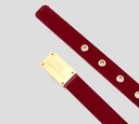 Elisabetta Franchi - CINTURON TERCIOPELO ROJO CON DETALLES DORADOS