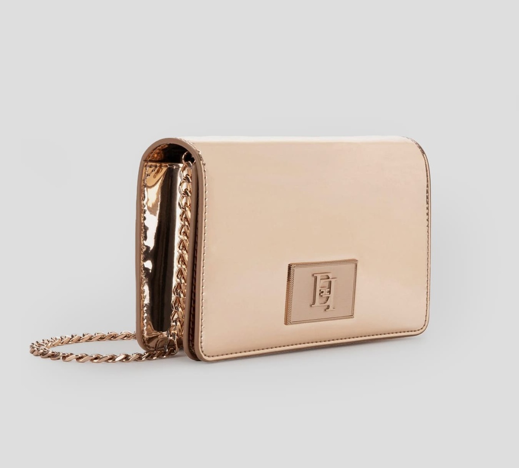 Elisabetta Franchi - CARTERA BANDOLERA ROSA PATENTE
