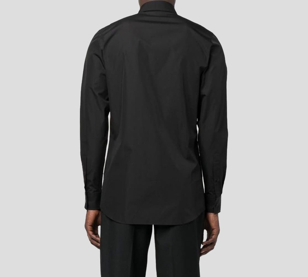 Moschino - CAMISA NEGRA "BEAR" CON BORDADO ROJO