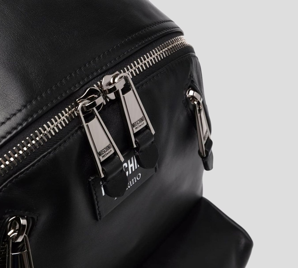 Moschino - MORRAL NEGRO DE CUERO