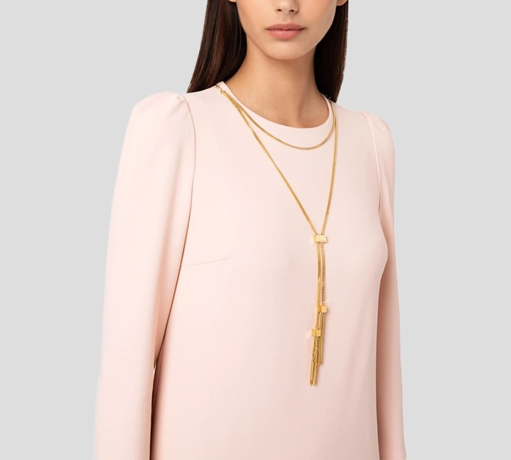Elisabetta Franchi - VESTIDO NUDE DE TIRAS CON ENCAJE