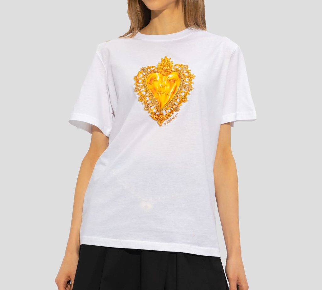 Moschino - T-SHIRT HEART BLANCO