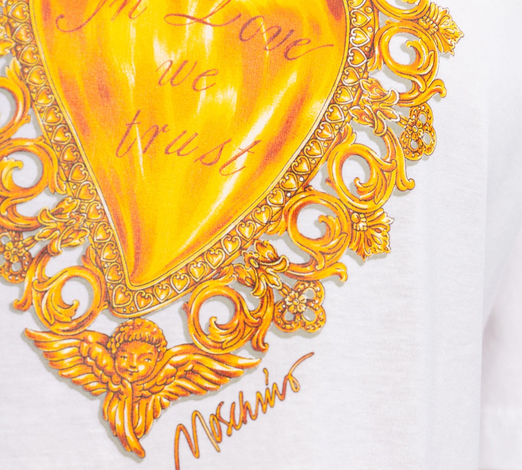Moschino - T-SHIRT HEART BLANCO