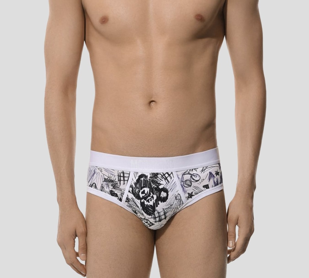 Moschino - BRIEF BLANCO PRINT