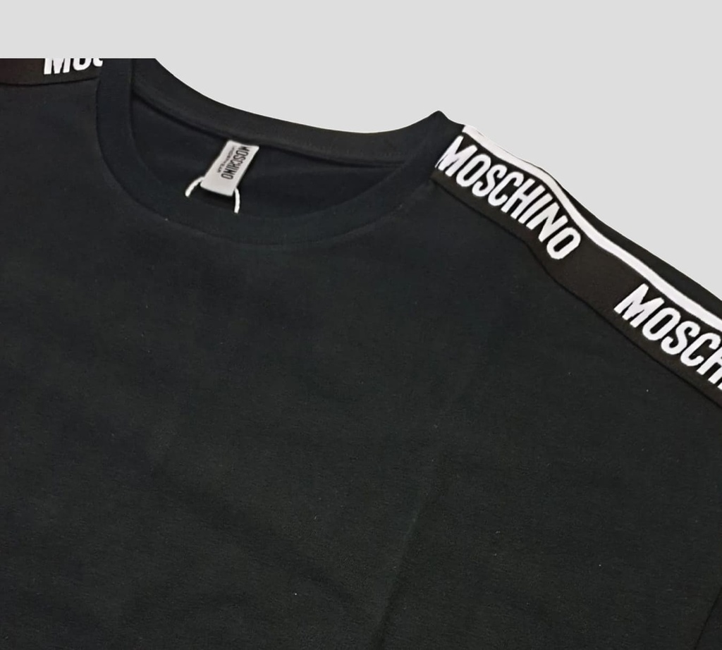 Moschino - TOP NEGRO CON MOSCHINO SOBRE LOS HOMBROS