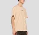 Moschino - T-SHIRT MARRON CON BORDADO ROJO