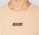 Moschino - T-SHIRT MARRON CON BORDADO ROJO