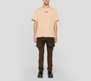 Moschino - T-SHIRT MARRON CON BORDADO ROJO