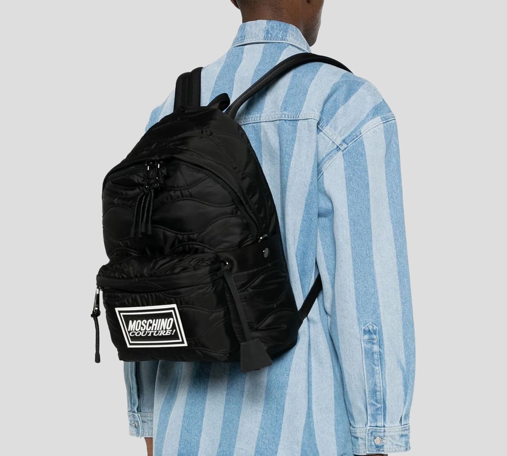 Moschino - MORRAL NEGRO CON BOLSILLO FRONTAL