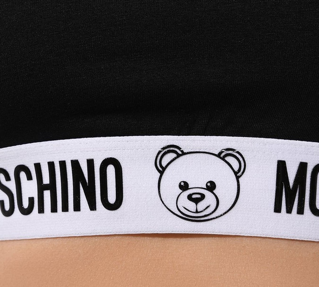 Moschino - TOP NEGRO CON BANDA ELASTICA INFERIOR MOSCHINO