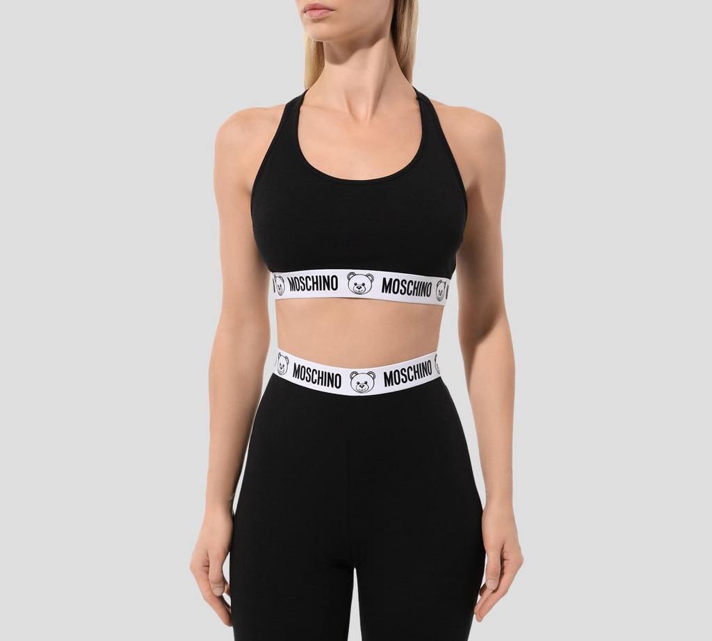 Moschino - TOP NEGRO CON BANDA ELASTICA INFERIOR MOSCHINO