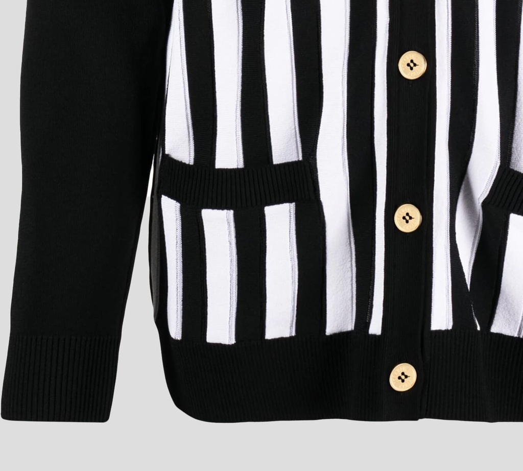 Moschino - CARDIGAN NEGRO BLANCO