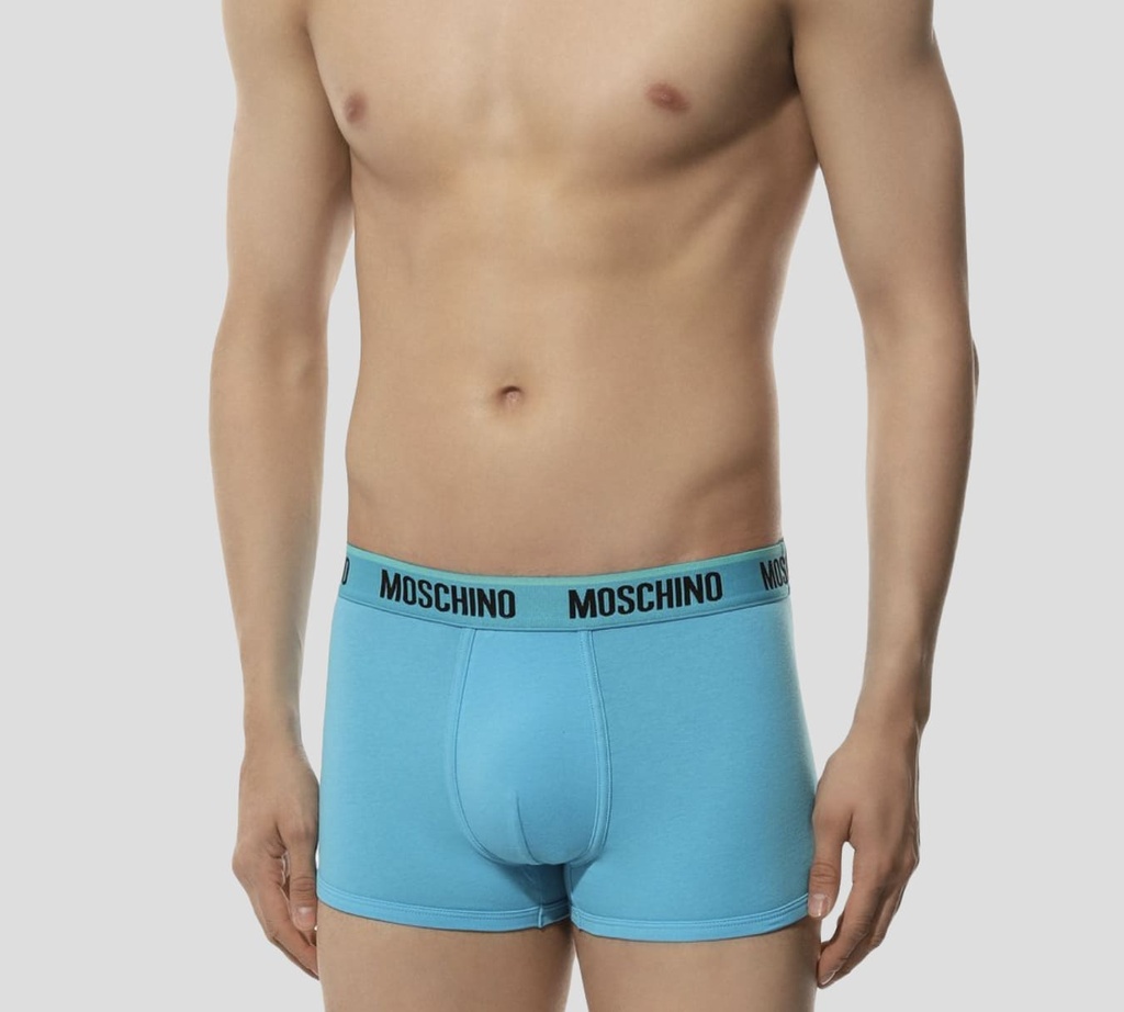 Moschino - BI-PACK DE BOXER AZUL CYAN TALLE CORTO  