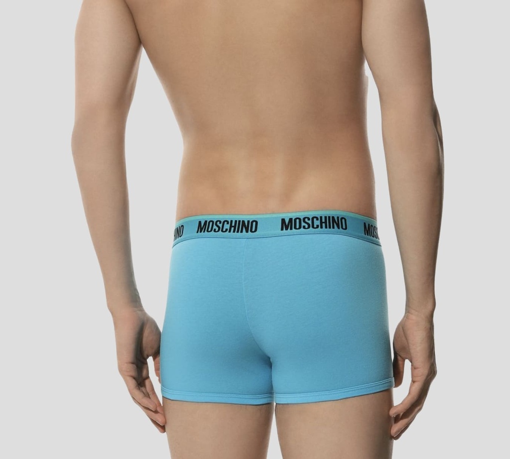 Moschino - BI-PACK DE BOXER AZUL CYAN TALLE CORTO  
