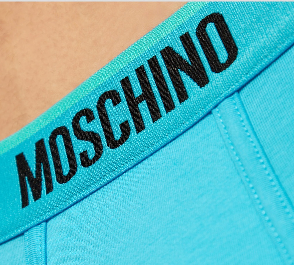 Moschino - BI-PACK DE BOXER AZUL CYAN TALLE CORTO  
