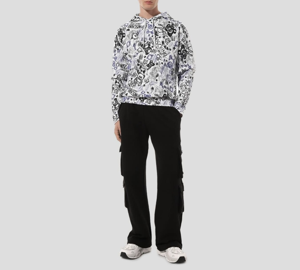 Moschino - HOODIE BLANCO PRINT