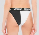 Moschino - BIKINI DE TRAJE DE BAÑO BLANCO Y NEGRO CON CINTA ELASTICA MOSCHINO