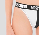 Moschino - BIKINI DE TRAJE DE BAÑO BLANCO Y NEGRO CON CINTA ELASTICA MOSCHINO