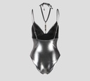 Moschino - TRAJE DE BAÑO ENTERIZO PLATEADO 